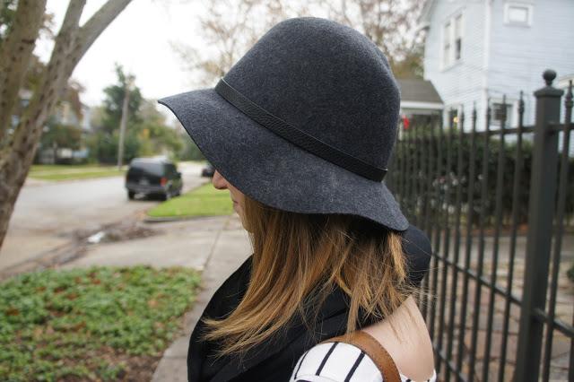 outfit: wide brim fedora