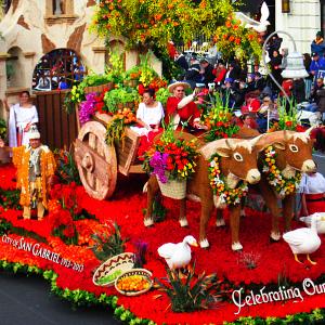 The City of San Gabriel Centennial float received the Director's Trophy, helping to celebrate the city's centennial with its first entry into the Rose Parade in 40 years - Photo by Jim E. Winburn