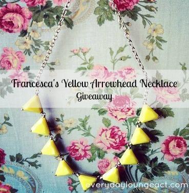 Francesca's Yellow Arrowhead Necklace