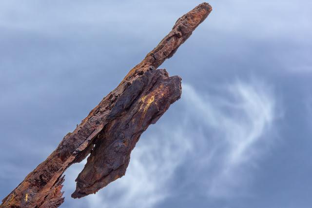 rusting metal of ss speke shipwreck