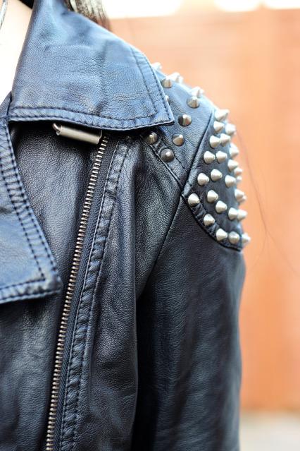 glamorous studded biker jacket