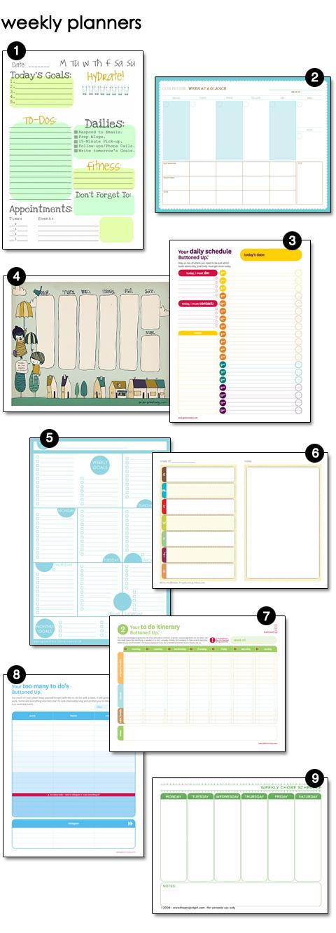 Free Weekly Planner Printables