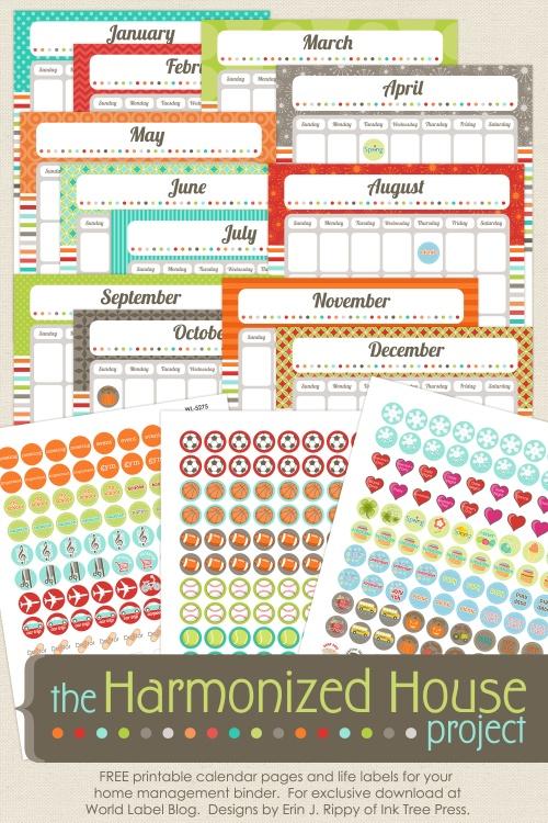 Free Printable Friday:  Organization