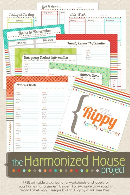 Organizing printables