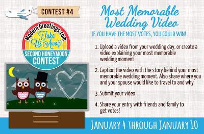 Share Your Wedding Video to Enter ModernGreetings.com’s Second Honeymoon Contest!