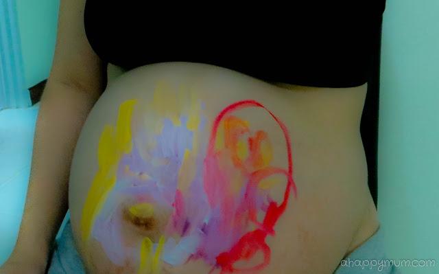Creativity 521 {linky party} #13 - Belly painting