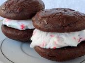 Double Chocolate Peppermint Cream Cookie Sandwiches