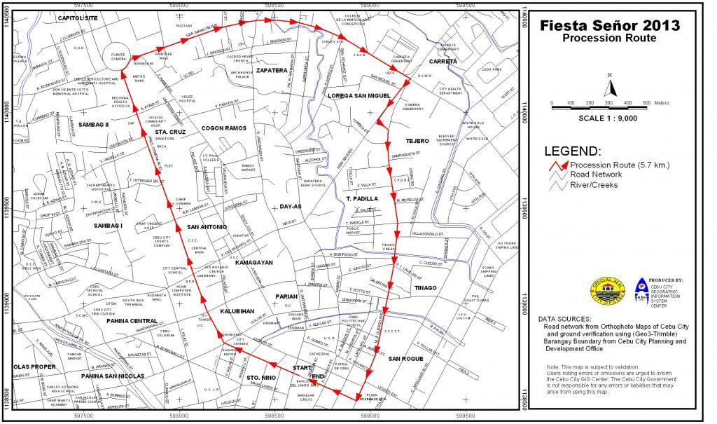 sinulog procession route 2013