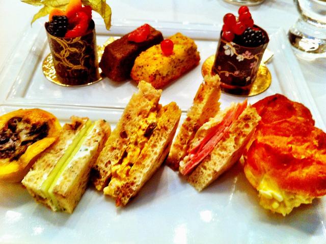 Sandwiches served at High Tea in London, England