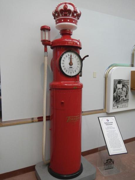 Old Red Gas Pump in National Automobile Museum Reno