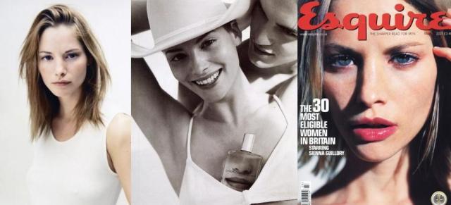 Sienna modelling for Hugo Boss and on the cover of Esquire in 2001.