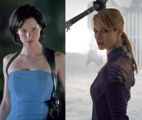 Sienna as Jill Valentine in Resident Evil: Apocalypse and Resident Evil: Retribution.