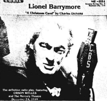 Lionel Barrymore Reading a Christmas Carol