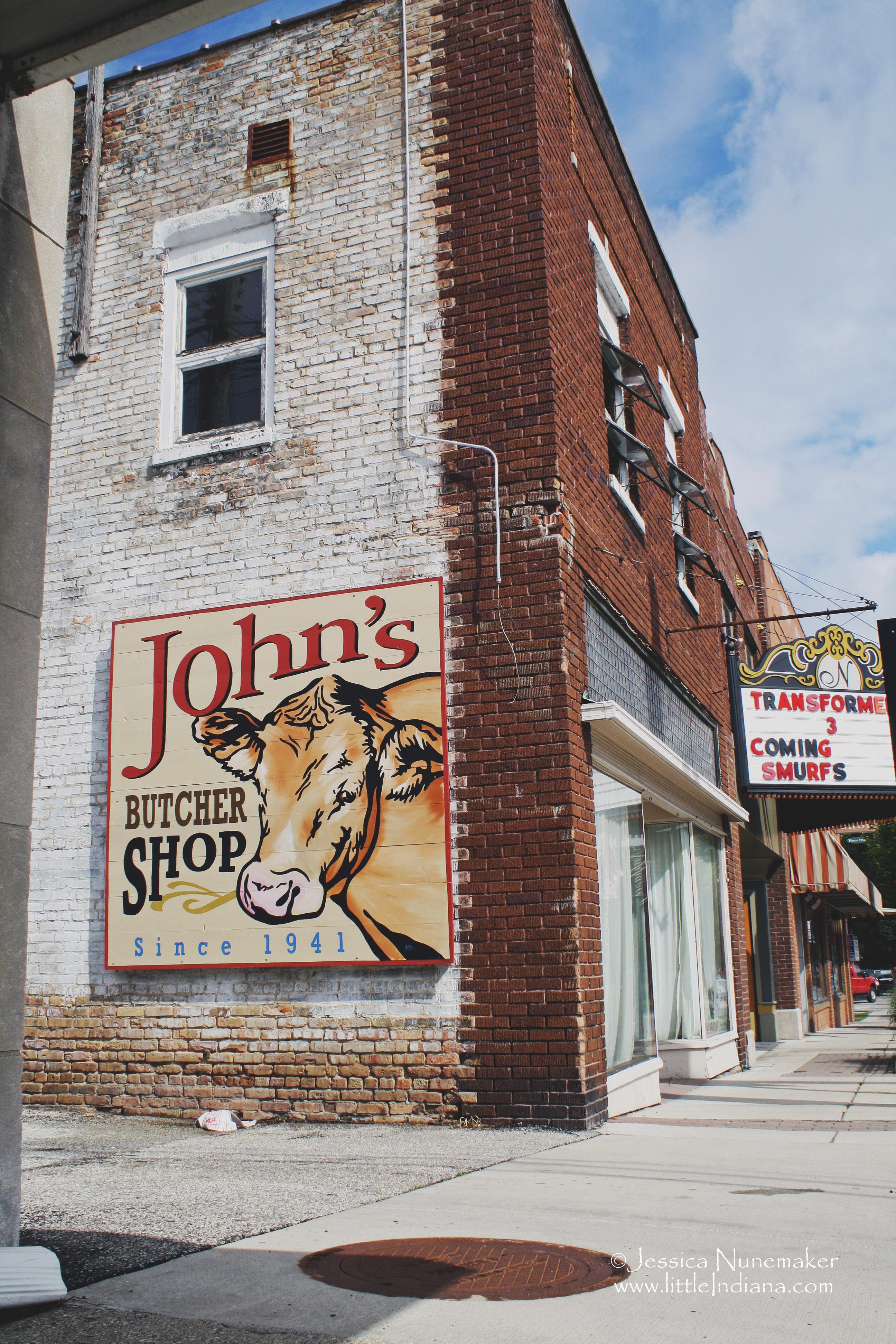 Nappanee, Indiana Signs: John's Butcher Shop