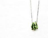 Ceramic Flowers  Necklace - Green - JullMade