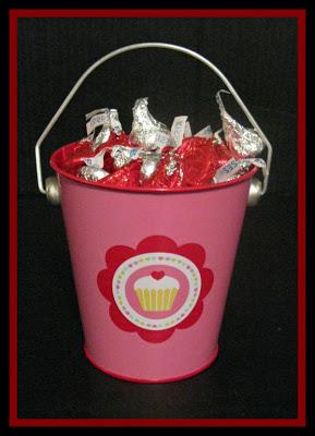 Valentine Bucket Full of kisses and Valentine Tag