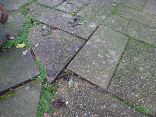 uneven old flagstones