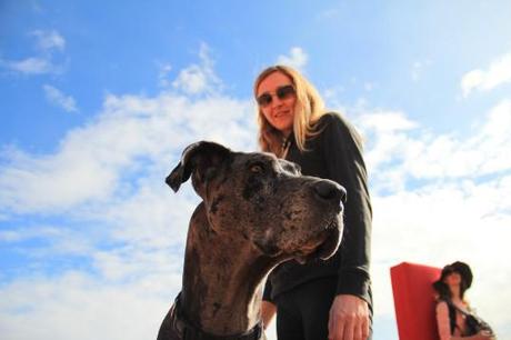 Amazing dog shot! Ashely is the one closest to the dog, Angie in the background.