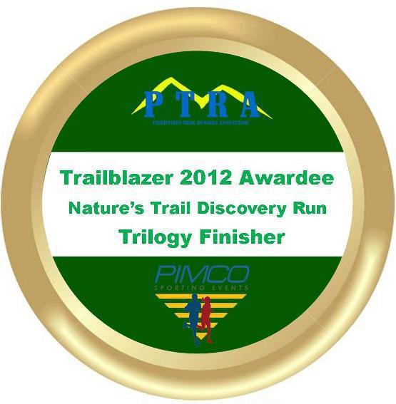 Trailblazer 2012 Awardee Nature's Trail Discovery Run Trilogy Finisher