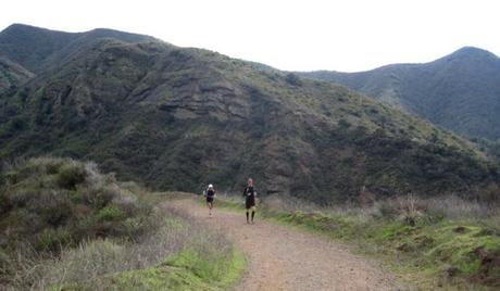 Mike Sohaskey and Laura running in Modjeska Canyon