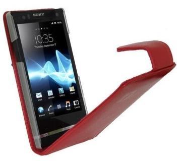 Sony Xperia S Flip Case - Red by iGadgitz 