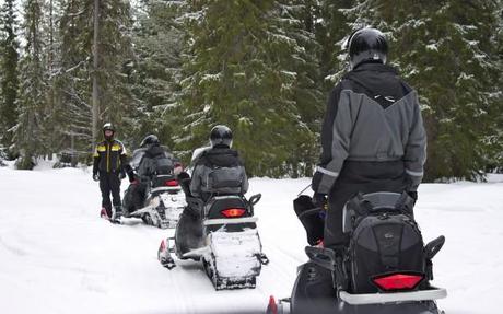 snowmobiling in Iso-Syöte, Finland