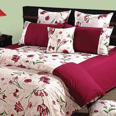 Printed Bed Sheet in Hot Pink