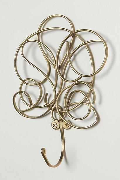 Whirled Metal Scroll Hook