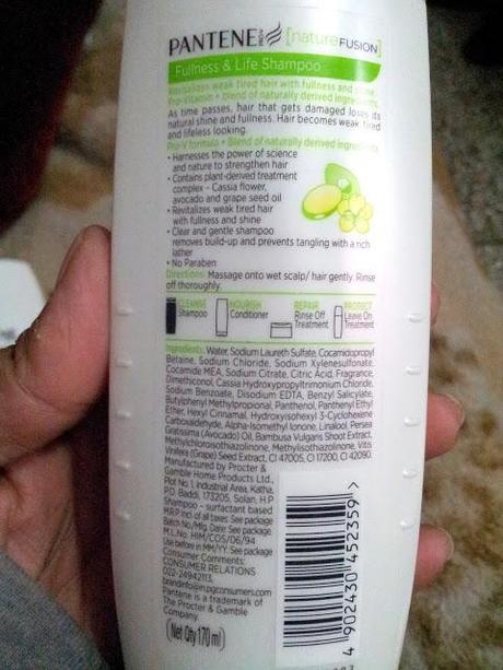 Ingredients in Panter Prov V Nature Fusion Shampoo