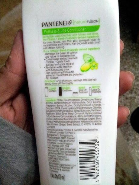 Ingredients in Pantene Prov V Nature Fusion Conditioner