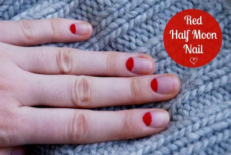 Red Half Moon Nails