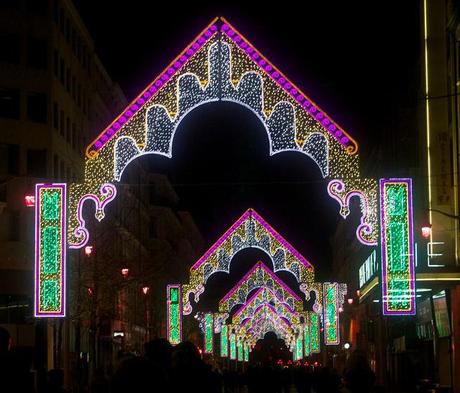 Streets light up for the Festival of Lights in Lyon, France