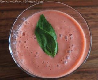 Strawberry, Lime and Basil Smoothie