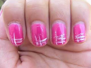 NOTW: Hot Pink and Cross Hatching! (plus toe designs!)