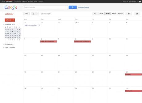 Google Calendar Minimal