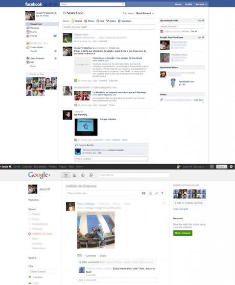 Compare Google+ Facebook