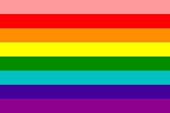Eight-striped rainbow flag. Drawn by Fibonacci.