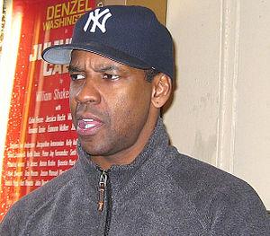 Denzel Washington after a performance of the B...