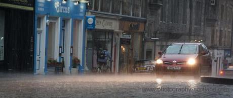 Photo - Edinburgh's High Street is hit by a sudden downpour