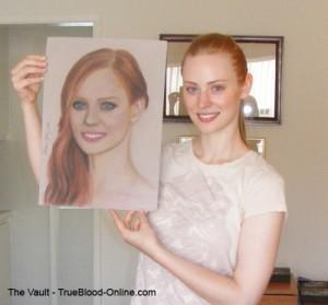 Deborah Ann Woll poses with her Portrait