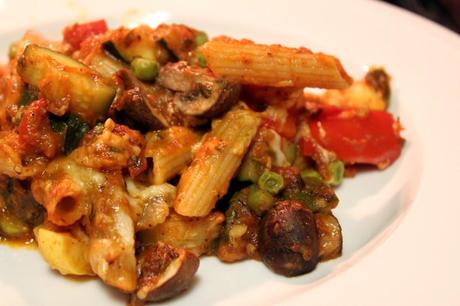 Healthy Baked Penne with Roasted Vegetables