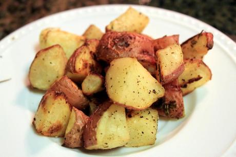 Roasted Rosemary Potatoes and Oatmeal Sunflower “Pancakes”