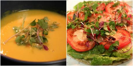 Butternut Squash Soup & Gourmet Salad Flatbread