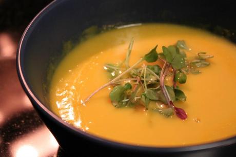 Butternut Squash Soup & Gourmet Salad Flatbread