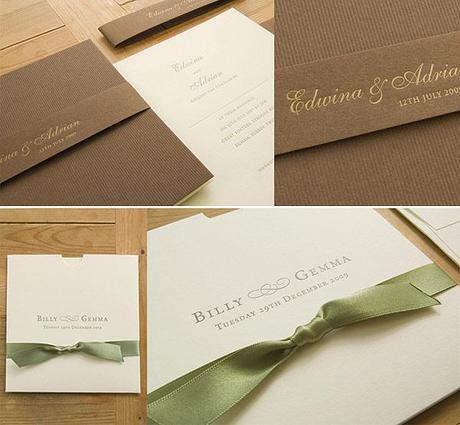 Vintage letterpress wedding invitations from Cardlab in the UK