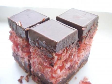 Cherry ripe slice