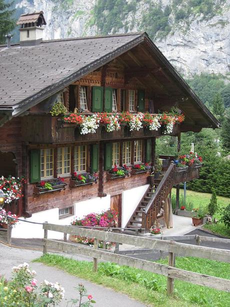 The amazing mountains Lauterbrunnen in Jungfrau region of Switzerland