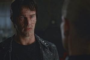 Stephen Moyer as Bill Compton, all covered in Queen