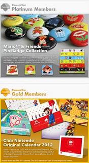 Club Nintendo US 2011 Elite status gifts