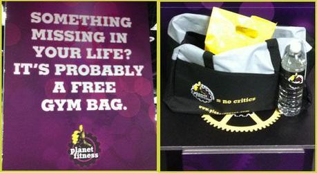 planet fitness gym bag free